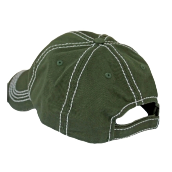 PATRIOTIC HAT WITH LEPOARD PRINT BRIM - Picture 2 of 5